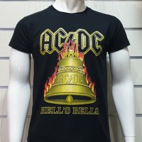 Нова мъжка тениска с дигитален печат на музикалната група AC/DC - Hells Bells, снимка 5 - Тениски - 29930800
