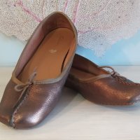 CLARKS балерини – бронз, равни, № 40, снимка 1 - Дамски ежедневни обувки - 38445519