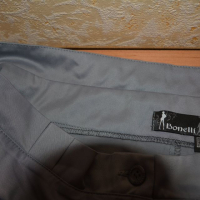 Светлосив пролетно - есенен сатенен панталон тип потур с басти, снимка 4 - Панталони - 44567559