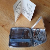 Сребърна Японска Табакера MIYAMOTO - SHOKO - гравирана японска табакера , снимка 3 - Табакери - 39136526