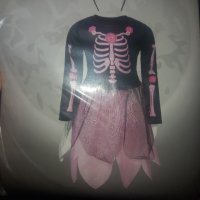 парти костюм за Хелоуин скелет момиче или момче, снимка 1 - Детски комплекти - 42449225