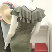 Зелена къса рокля 👗, снимка 3 - Рокли - 40540671