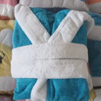Детски памучни хавлиени халати за баня със качулка от 100% памук., снимка 8 - Хавлии и халати - 40689355