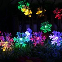 ✨Многоцветни коледни LED лампички на батерии - 5 вида - цветя, еленчета, снежинки, топчета, камбанки, снимка 14 - Декорация за дома - 42867378