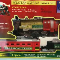 Детски влак с локомотив и два вагона, снимка 1 - Образователни игри - 38060449