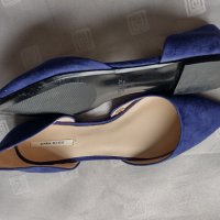 Зара/Zara елегантни балеринки в цвят турско синьо , снимка 4 - Дамски елегантни обувки - 35639499
