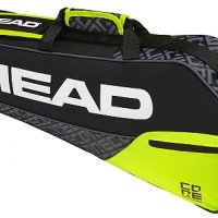 Тенис калъф HEAD Core 3R Pro нов Отличен калъф с основно отделение за 3 ракети. Малък джоб с цип за , снимка 1 - Тенис - 31445684