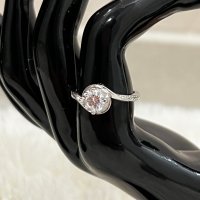 Сребърен пръстен с камъни от цирконии, снимка 2 - Пръстени - 44278382