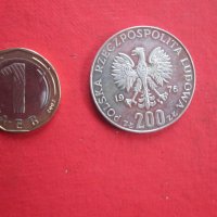 200 злоти 1976 сребърна монета , снимка 1 - Нумизматика и бонистика - 38157794