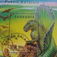 Пощенска блок марка Fossil Animals TANZANIA перфектно състояние рядка за КОЛЕКЦИЯ 37334, снимка 5 - Филателия - 40396737
