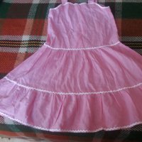 Детска лятна рокличка с презрамки,розова., снимка 1 - Детски рокли и поли - 37020072