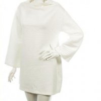 Бял блузон рокля  М размер , снимка 1 - Рокли - 35108582