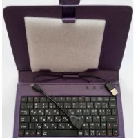 Калъф с клавиатура за таблети 7 инча – micro USB с щипки, снимка 1 - Таблети - 32207819