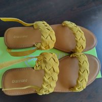 Жълти сандали Graceland 39 номер, снимка 5 - Сандали - 40835517