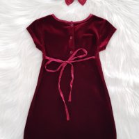 Детска рокля червено кадифе 4 години, снимка 8 - Детски рокли и поли - 42889310