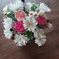 Цветя,букет,аранжировка, снимка 4 - Изкуствени цветя - 44618497