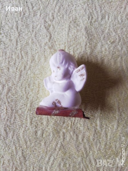 Ангелче с арфа гипс 5 см - само по телефон!, снимка 1