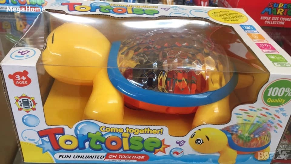 Играчка Щастлива костенурка TortToise, 3D мигащи светлини, Музика, Въртяща се светлинна проекция, снимка 1