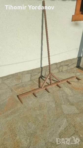 Стар градински тармък, гребло., снимка 1