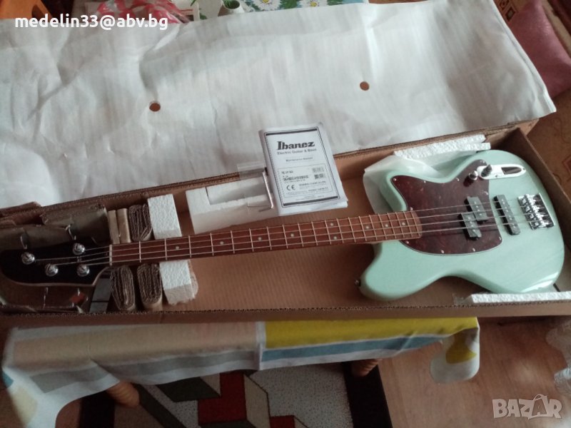 Бас китара Ibanez Talman TMB 100 PJ bass,long scale, mint green, нова, снимка 1