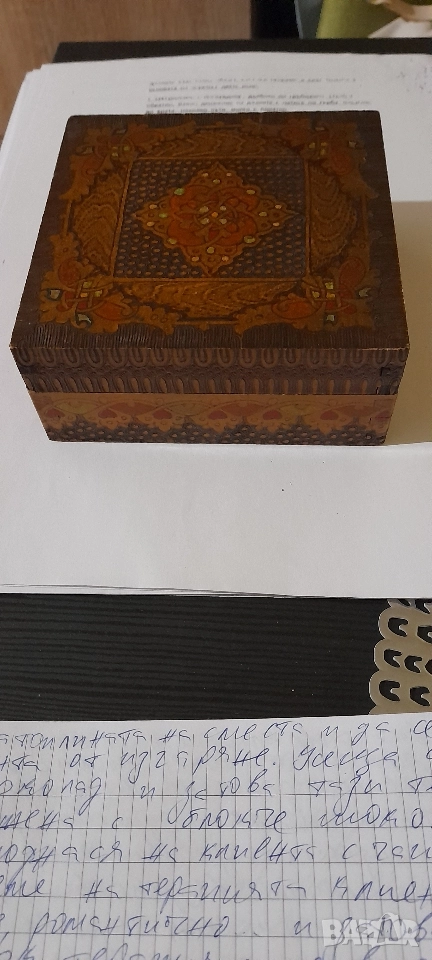 Старинна дървена кутия, снимка 1