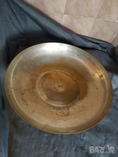 посребрена месингова фруктиера,купа, снимка 1