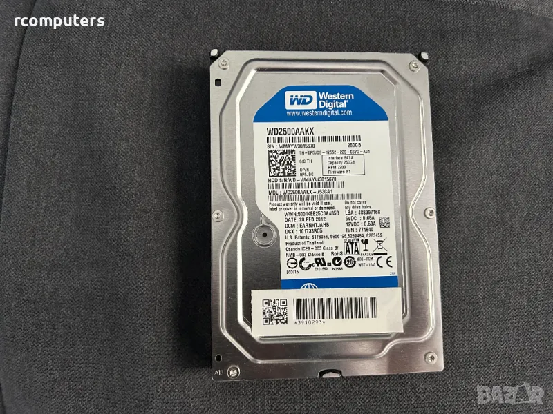 Хард диск WD 250GB SATA за компютър, снимка 1