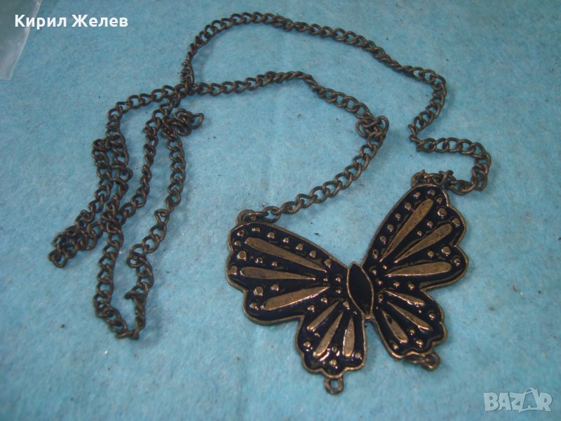 АРТ ФИГУРАЛЕН МЕДАЛЬОН - ПЕПЕРУДА МЕСИНГ с ВЕРИЖКА 25159, снимка 1