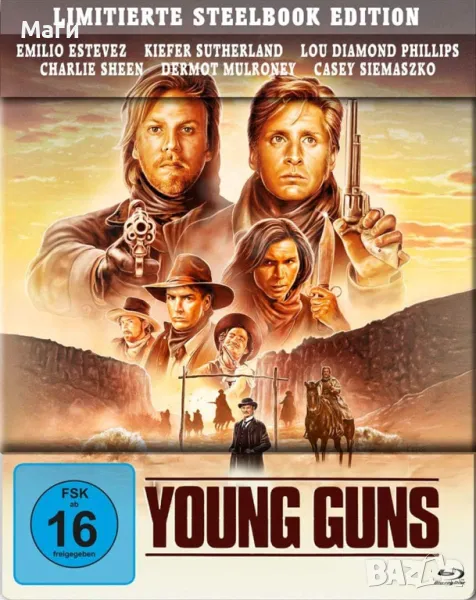Млади стрелци /Young Guns (Limited Steelbook Edition) Blu-ray / Блу Рей диск без Бг субтитри , снимка 1