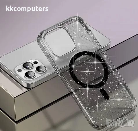 Калъф PVC Wlons Sparkling MagSafe / Черен-прозрачен / за iPhone 16 Pro Max 6.9 Баркод : 3131002, снимка 1
