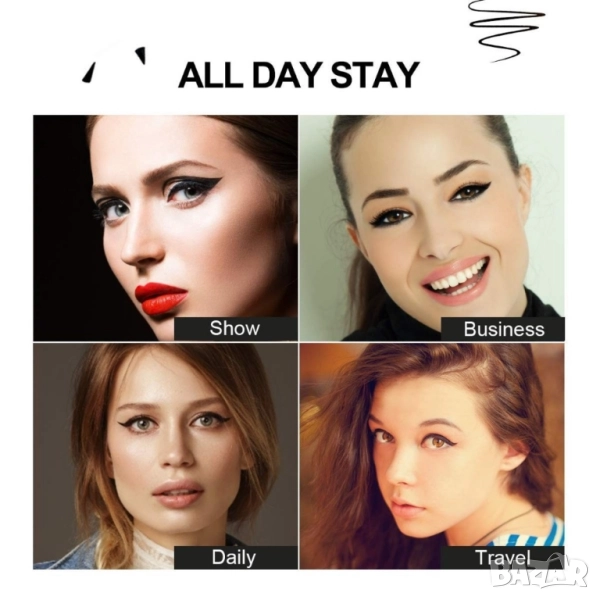 Двойна очна линия-писалка с дълготраен ефект и водоустойчивост, снимка 1