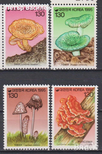    Чисти марки и блокове Флора Гъби 1993 1994 1995 1996 1997 от Южна Корея , снимка 1