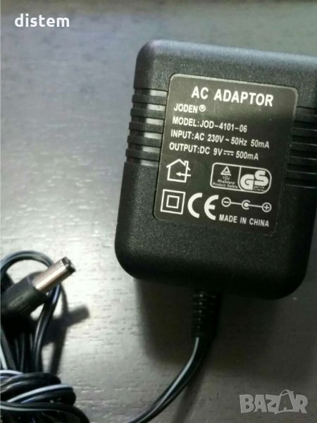 Оригинално захранване AC ADAPTER JODEN JOD-4101-06 9V 500mA, снимка 1