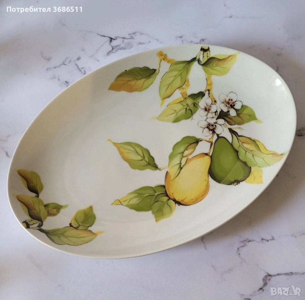 Винтидж плато с круши, снимка 1