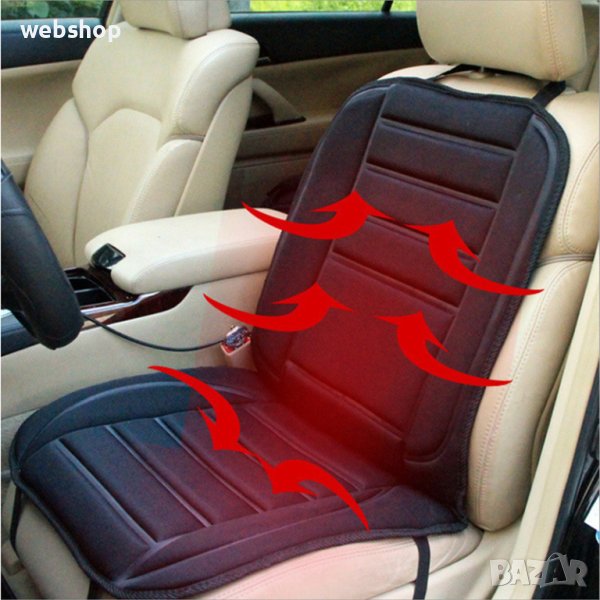 Подгряваща подложка за седалка на кола 12v , от 30 до 60 градуса ,Плюшена, снимка 1