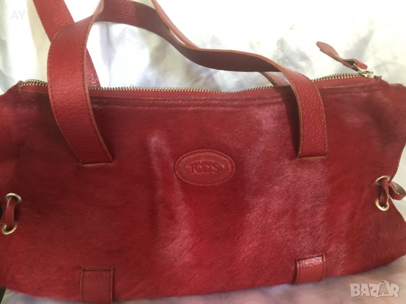Дамска чанта естествена кожа и косъм от пони TOD’S, снимка 1