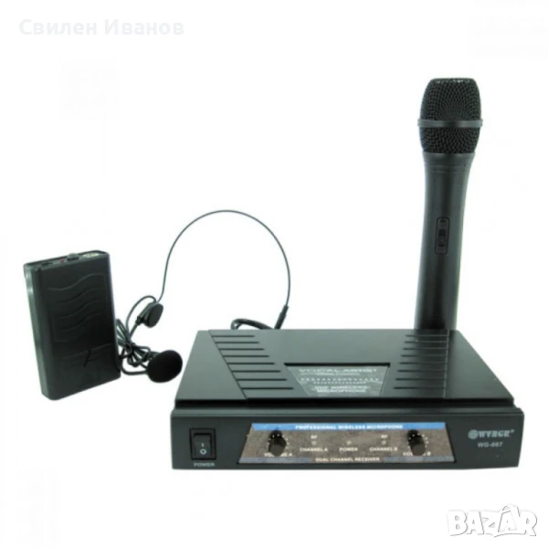 Безжичен микрофон WVNGR WG-007 – стабилен сигнал, ясен звук, пълна свобода на движение, снимка 1