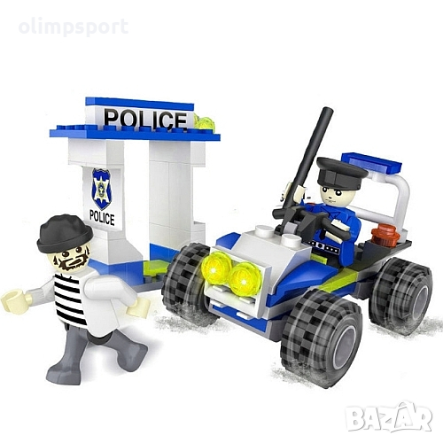 Конструктор CITY Полицай със затворник от 81 елемента (270634), снимка 1