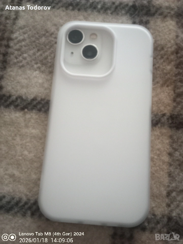 Айфон 13,128GB,бял с нормални следи от употреба ,батерия 78%.Цена 200 евро, снимка 1