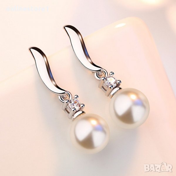 Сребърни обеци 925 - Приказна перла Код: BX501, снимка 1