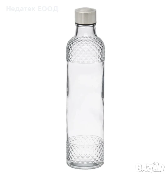 Стъклена бутилка с  винтова метална капачка,  1л., снимка 1