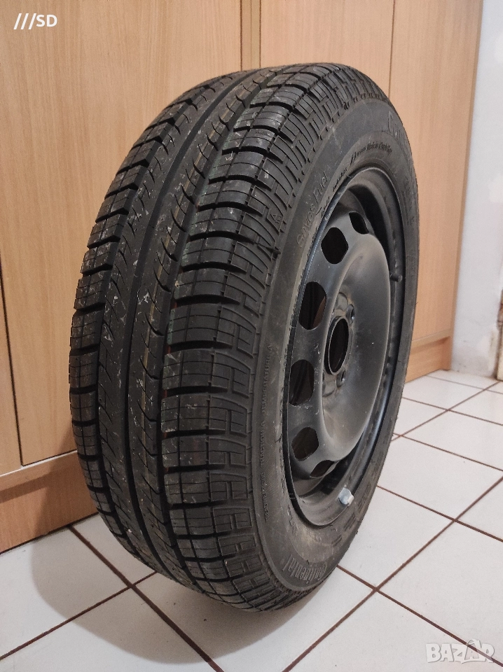 Желязна джанта за Ford Fiesta + гума / CONTINENTAL / 175 / 65 / 14, снимка 1