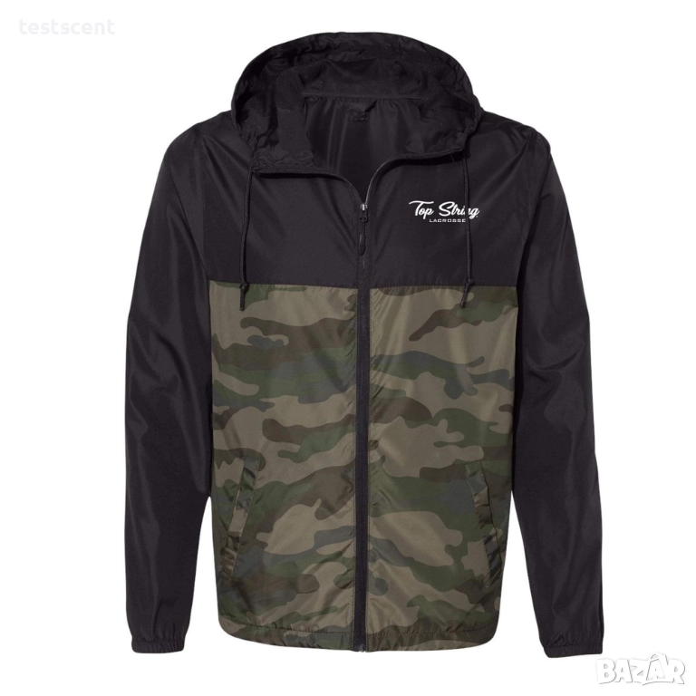Мъжка ветровка MountainMan Lightweight Windbreaker – Forest Camo/Black – черен/камуфлаж Размер L, снимка 1