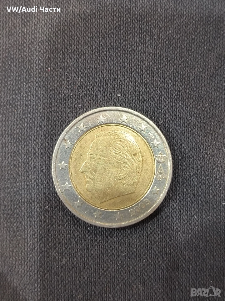Монета 2 евро Белгия 2003г. 2 Euro Belgium Albert II, снимка 1