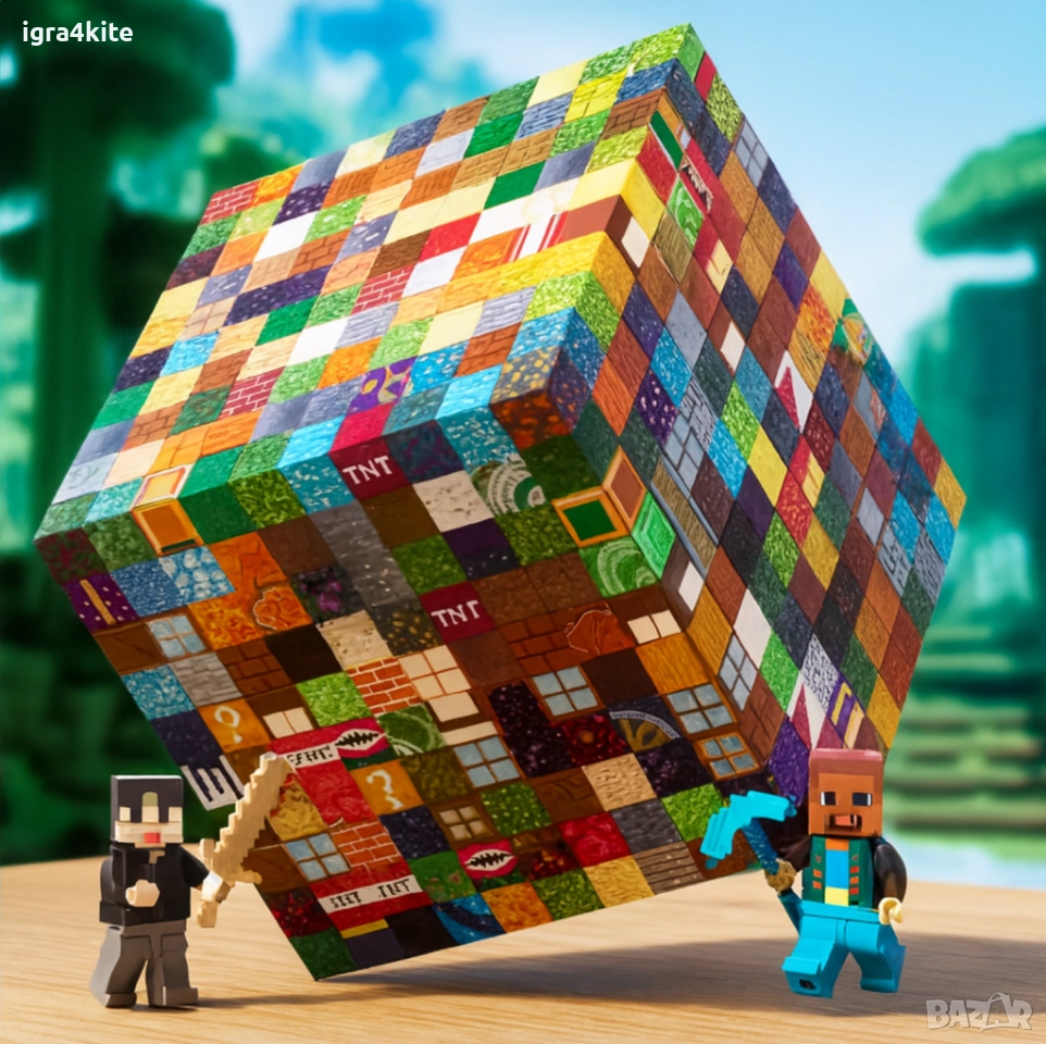 ХИТ! 500/400/300/200/100 бр. Майнкрафт Магнитни Кубчета С ГЕРОИ + ДОСТАВКА, снимка 1
