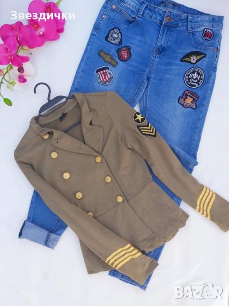 Сако в милитъри стил, XS/S, снимка 1