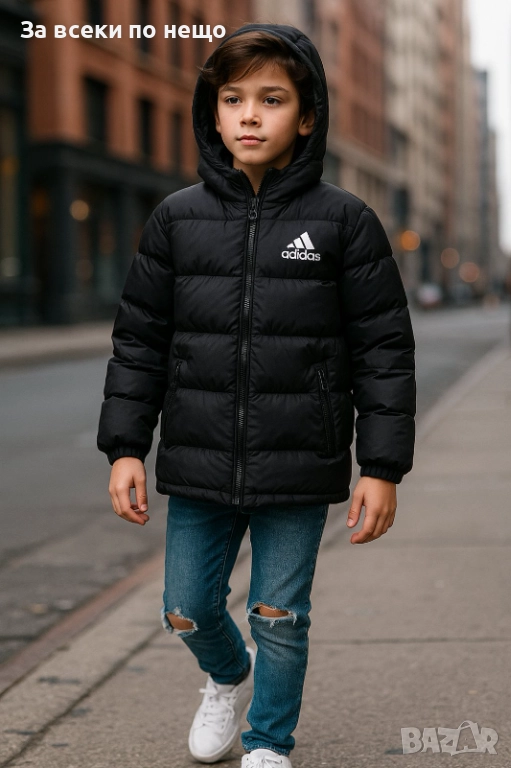 Adidas Детско Черно Зимно Яке 9-10г 11-12г 13-14г 15-16г Код Детски Находки39, снимка 1