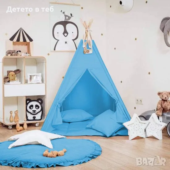 Палатка игу светло синя, снимка 1