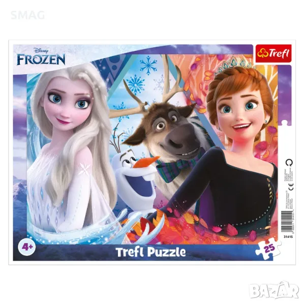 Пъзел с Замръзналото кралство 2 Frozen 2 Анна, Елза и приятели (25 части) S_1240571, снимка 1