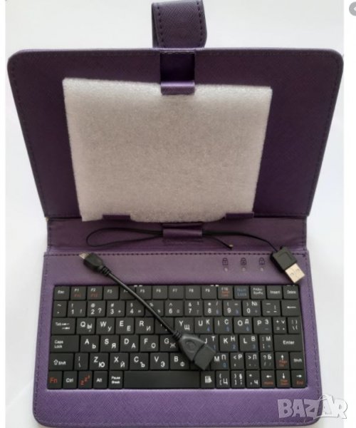 Калъф с клавиатура за таблети 7 инча – micro USB с щипки, снимка 1